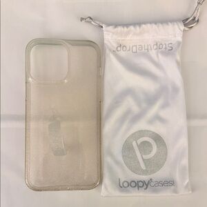 iPhone 14 Pro Max Loopy Case Sparkling Clear Phone Cover